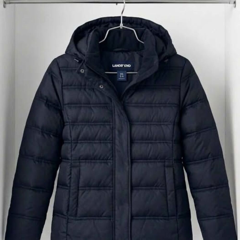 Lands' End Hooded Packable Down Winter Puffer Coat - Women's Size XS (2-4)